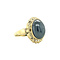 vintage Gold ring with hematite 14 kt