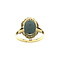 vintage Gold ring with hematite 14 kt