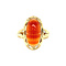vintage Gold ring with striped agate 14 kt