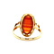 vintage Gouden ring met streepagaat 14 krt