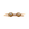 vintage Gold brooch with rose-cut diamond 14 kt