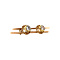 vintage Gold brooch with rose-cut diamond 14 kt
