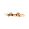 vintage Gold brooch with rose-cut diamond 14 kt