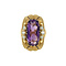 vintage Gold ring with amethyst and pearl 14 krt