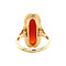 vintage Gold ring with carnelian 14 kt