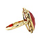 vintage Gold ring with carnelian 14 krt