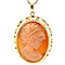 vintage Gold pendant with cameo 14 kt