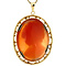 vintage Gold pendant with cameo 14 kt