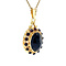vintage Gold pendant with garnet 14 krt