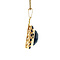 vintage Gold pendant with garnet 14 krt