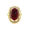 vintage Gold ring with garnet 14 kt