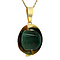 vintage Gouden hanger met jade 14 krt