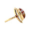vintage Gold ring with striped agate 14 kt