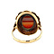 vintage Gold ring with striped agate 14 kt