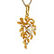 vintage Gouden hanger met spinel en diamant 18 krt