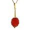 vintage Gold pendant with carnelian 14 krt