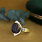 vintage Gold ring with tiger eye 14 krt