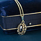 vintage Gouden entourage hanger met granaat 14 krt
