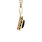 vintage Gouden entourage hanger met granaat 14 krt