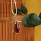 vintage Gouden hanger met carneool 14 krt