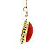 vintage Gold pendant with blood coral 14 kt