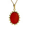 vintage Gold pendant with blood coral 14 kt