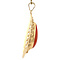 vintage Gold pendant with blood coral 14 kt