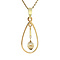vintage Gouden hanger met parel 14 krt