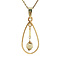 vintage Gouden hanger met parel 14 krt