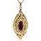 vintage Gold pendant with garnet 14 kt
