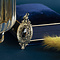 vintage Gouden hanger met granaat 14 krt