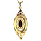 vintage Gouden hanger met granaat 14 krt