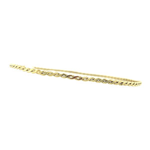 Gold braided tinkle bracelet 14 krt