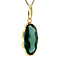vintage Gouden hanger met groene spinel 14 krt