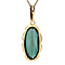 vintage Golden pendant with green spinel 14 kt