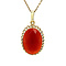 vintage Golden pendant with carnelian 14 kt