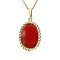 vintage Golden pendant with carnelian 14 kt