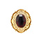 vintage Gold ring with garnet 14 krt