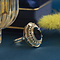 vintage Gold ring with garnet 14 krt