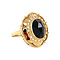 vintage Gold ring with garnet 14 krt