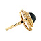 vintage Gold ring with garnet 14 krt