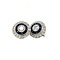 vintage Platinum ear studs with sapphire and diamond 950