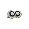 vintage Platinum ear studs with sapphire and diamond 950