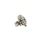 vintage Platinum ear studs with sapphire and diamond 950