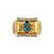 vintage Gold ring with turquoise 18 kt