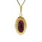 vintage Gold pendant with garnet 14 krt