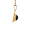 vintage Gouden hanger met granaat 14 krt