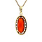 vintage Gold pendant with carnelian 14 kt