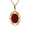 vintage Gold pendant with carnelian 14 kt