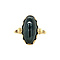 vintage Gold ring with hematite 14 kt
